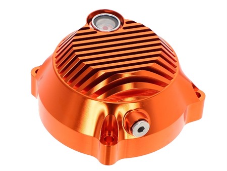 Kupplungsdeckel CNC Aluminium Orange Puch E50 für Seilzugstarter
