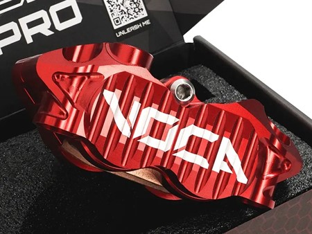 Étrier de frein VOCA G-Force EVO à 4 pistons, en aluminium usiné CNC, rouge