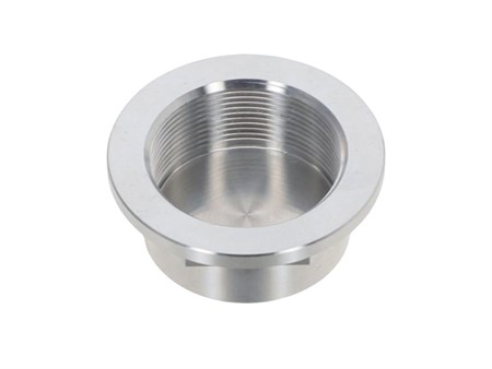 Écrou de colonne de direction CLAW M26x1 alu argenté avec logo, fourche Puch