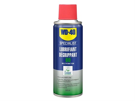 Spray universel lubrifiant/dégrippant WD40 Classic Bio 200 ml - Écolabel Spray universel lubrifiant/dégrippant WD40 Classic Bio 200 ml - Écolabel