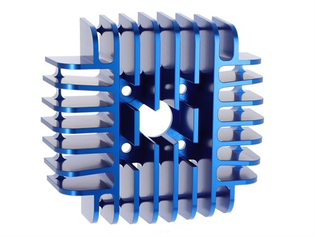 Zylinderkopf CNC Puch «blau» mit Wechselkalotte - austauschbarer Brennraumeinsatz Zylinderkopf CNC Puch «blau» mit Wechselkalotte - austauschbarer Brennraumeinsatz
