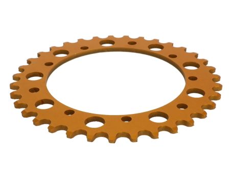 Couronne AKOA alu "or anodisé" 35 dents, vélomoteurs Puch Maxi
