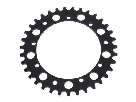 Couronne AKOA alu "noir anodisé" 35 dents, vélomoteurs Puch Maxi