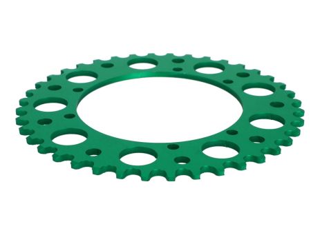 Couronne AKOA alu "vert anodisé" 40 dents, vélomoteurs Puch Maxi