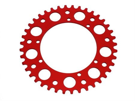 Couronne AKOA alu "rouge anodisé" 40 dents, vélomoteurs Puch Maxi Couronne AKOA alu "rouge anodisé" 40 dents, vélomoteurs Puch Maxi