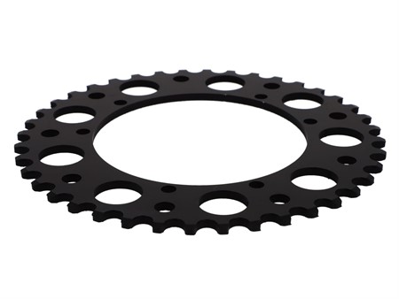 Couronne AKOA alu noir anodisé 40 dents, vélomoteurs Puch Maxi