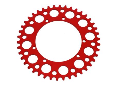 Couronne AKOA alu "rouge anodisé" 42 dents, vélomoteurs Puch Maxi Couronne AKOA alu "rouge anodisé" 42 dents, vélomoteurs Puch Maxi