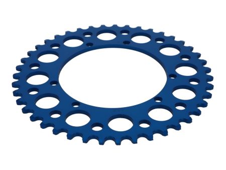 Couronne AKOA alu "bleu anodisé" 43 dents, vélomoteurs Puch Maxi