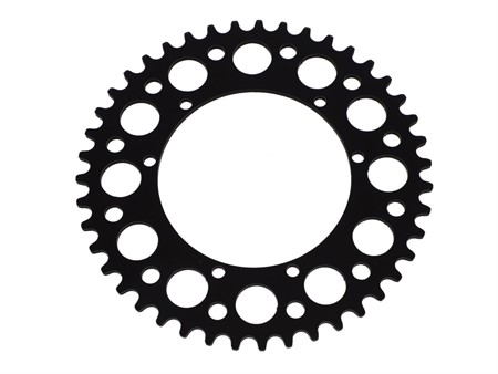 Couronne AKOA alu "noir anodisé" 43 dents, vélomoteurs Puch Maxi