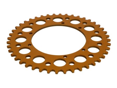 Couronne AKOA alu "or anodisé" 44 dents, vélomoteurs Puch Maxi