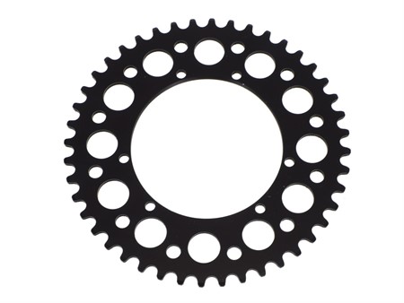 Couronne AKOA alu "noir anodisé" 44 dents, vélomoteurs Puch Maxi