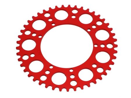 Couronne AKOA alu "rouge anodisé" 45 dents, vélomoteurs Puch Maxi Couronne AKOA alu "rouge anodisé" 45 dents, vélomoteurs Puch Maxi