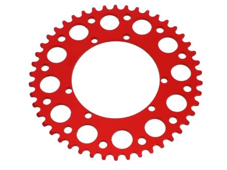 Couronne AKOA alu "rouge anodisé" 46 dents, vélomoteurs Puch Maxi Couronne AKOA alu "rouge anodisé" 46 dents, vélomoteurs Puch Maxi