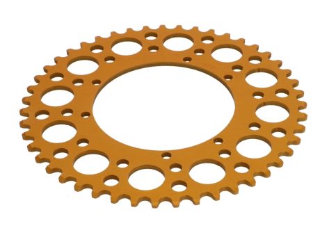 Couronne AKOA alu "or anodisé" 47 dents, vélomoteurs Puch Maxi