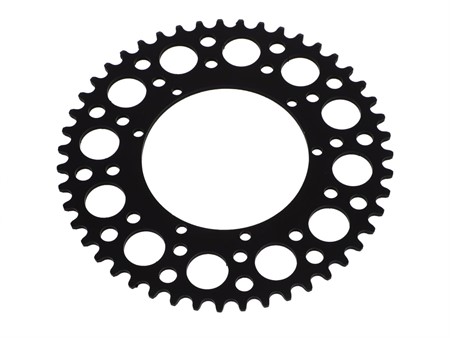 Couronne AKOA alu "noir anodisé" 47 dents, vélomoteurs Puch Maxi Couronne AKOA alu "noir anodisé" 47 dents, vélomoteurs Puch Maxi