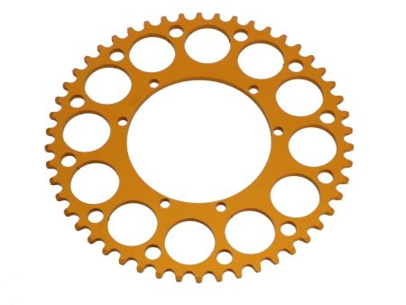 Couronne AKOA alu "or anodisé" 49 dents, vélomoteurs Puch Maxi