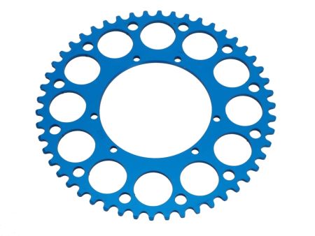 Couronne AKOA alu "bleu anodisé" 50 dents, vélomoteurs Puch Maxi