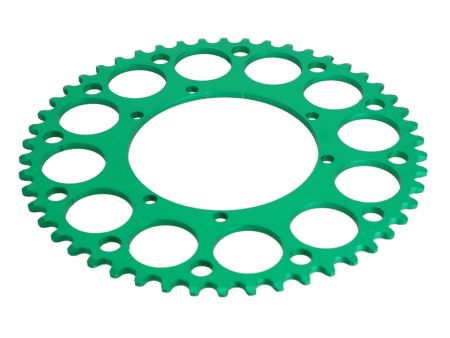 Couronne AKOA alu "vert anodisé" 50 dents, vélomoteurs Puch Maxi