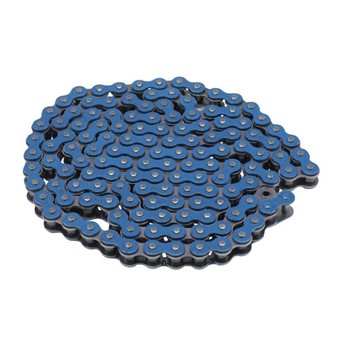 Kette 420 ohne O-Ring, 134 Glieder verstärkt, blau