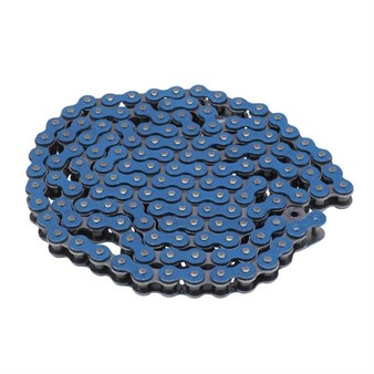 Chaîne renforcée 420, sans O-Ring, 134 maillons, BLEU Chaîne renforcée 420, sans O-Ring, 134 maillons, BLEU