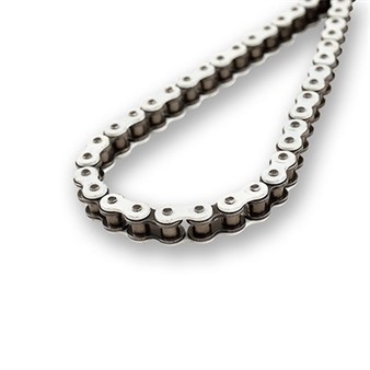 Chaîne renforcée 420, sans O-Ring, 134 maillons, BLANC Chaîne renforcée 420, sans O-Ring, 134 maillons, BLANC