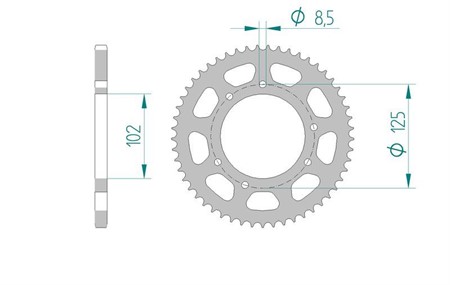 Zahnkranz Stahl 420 / 53 Zähne Zahnkranz Stahl 420 / 53 Zähne