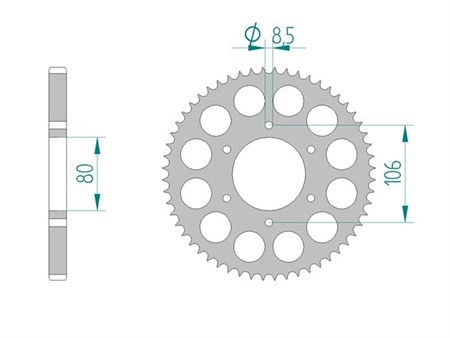 Couronne 52 dents 428, Husqvarna CH Racing