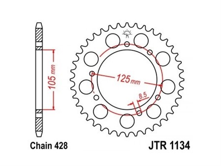 Zahnkranz Alu 428 / 56 Zähne Zahnkranz Alu 428 / 56 Zähne