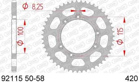 Couronne 51 dents 420, Beta RR 2002-2004 / Peugeot XPS Couronne 51 dents 420, Beta RR 2002-2004 / Peugeot XPS