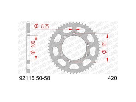 Couronne acier 50 dents 420, Beta RR 2002-2004 Couronne acier 50 dents 420, Beta RR 2002-2004