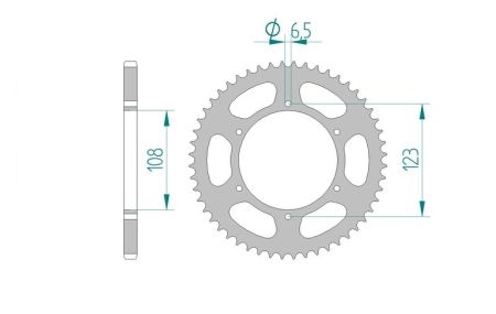 Zahnkranz Motorhispania RX/Peugeot XR6 44 Zähne 420 Zahnkranz Motorhispania RX/Peugeot XR6 44 Zähne 420