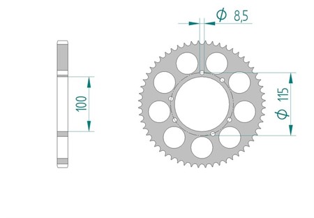 Couronne 50 dents 428, Husqvarna CH Racing 50cc Couronne 50 dents 428, Husqvarna CH Racing 50cc