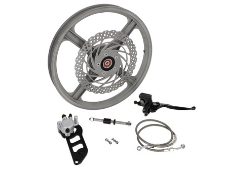 Kit de transformation freins à disque avant, vélomoteur Piaggio Ciao «qualité 1A» Kit de transformation freins à disque avant, vélomoteur Piaggio Ciao «qualité 1A»