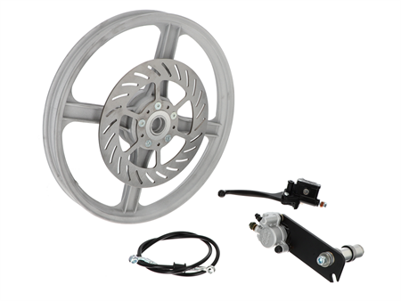 Scheibenbremse Rad Set Umbaukit Piaggio Ciao vorne 260mm (Version 2)