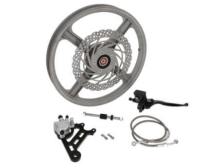 Kit de transformation freins à disque avant, vélomoteur Piaggio Si «qualité 1A» Kit de transformation freins à disque avant, vélomoteur Piaggio Si «qualité 1A»