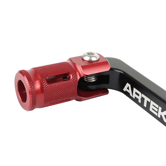 Ganghebel ARTEK Alu CNC schwarz/rot  Derbi / Gilera / Aprilia