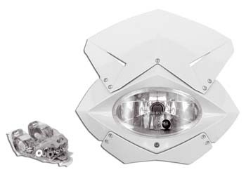 Frontschale universell, mit Halogenlampen, CE homologiert, weiss