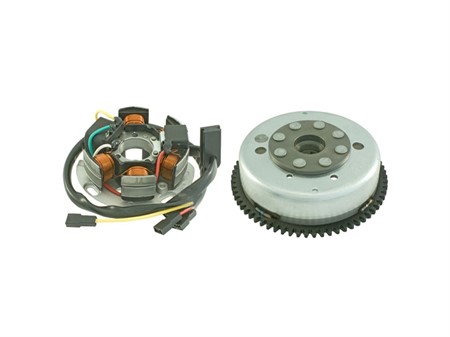 Allumage (rotor+stator) couronne 66 dents, moto 50cc Aprilia RS4 50, Derbi GPR/Senda DRD