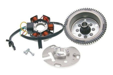 Allumage (rotor+stator) couronne 66 dents, moto 50cc Aprilia RS4 50, Derbi GPR/Senda DRD