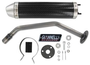 Silencieux Giannelli avec tube de fuite look carbone, moto 50cc Beta RR Motard 2010-2011