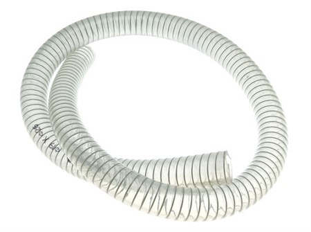 Kühlwasserschlauch Motoforce, transparent, mit Stahlspirale, Ø=12x18mm, (Piaggio Motor), 1 Meter Kühlwasserschlauch Motoforce, transparent, mit Stahlspirale, Ø=12x18mm, (Piaggio Motor), 1 Meter