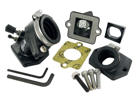 Oversize valve Stage6 MKII, Piaggio, avec adaptateur 23mm, et Stage6 pipe d'admission Oversize valve Stage6 MKII, Piaggio, avec adaptateur 23mm, et Stage6 pipe d'admission