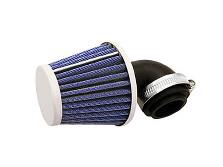 Luftfilter 90 Grad blau/weiss 28/35 mm Luftfilter 90 Grad blau/weiss 28/35 mm