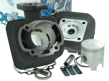 Kit cylindre fonte Polini Corsa 47mm 70cc, moteur scooter 50cc 2T Peugeot vertical air