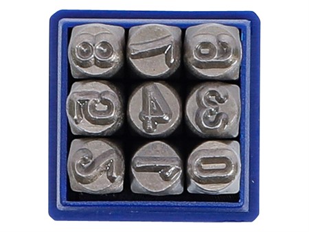Schlagzahlen 0-9 / 6mm (9Stück)