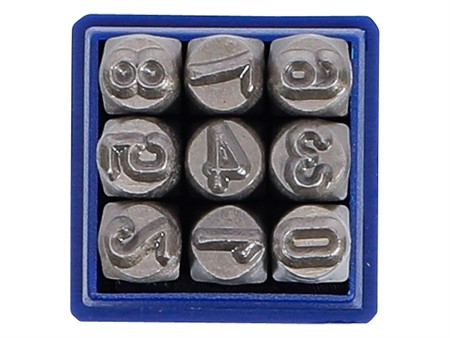 Chiffres a frapper 3mm, 0-9