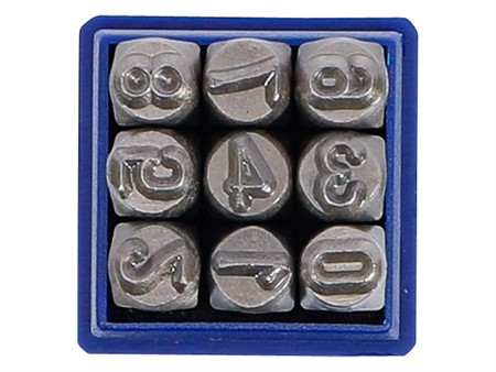 Chiffres a frapper 4mm, 0-9