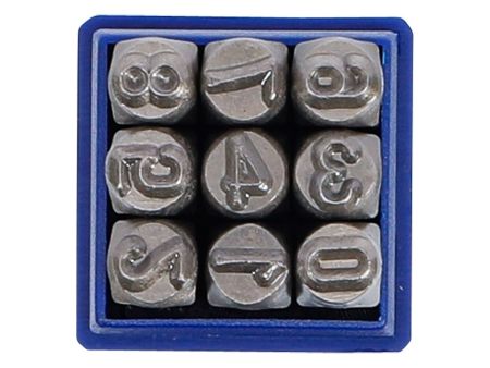 Schlagzahlen 0-9 / 8mm (9 Stück)