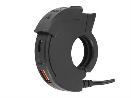 USB-/USB-C-Ladegerät mit Lenkerhalterung für Motorrad und Roller, geeignet zum Laden von Telefon/Smartphone und GPS.