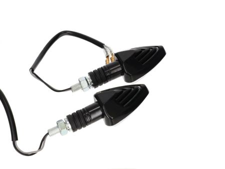 Paire de clignotants à Led's noir (M8), homologation E8 universel vélomoteurs, scooter, motos